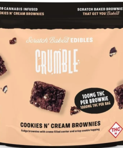 Crumble Cookies n Cream THC Brownies